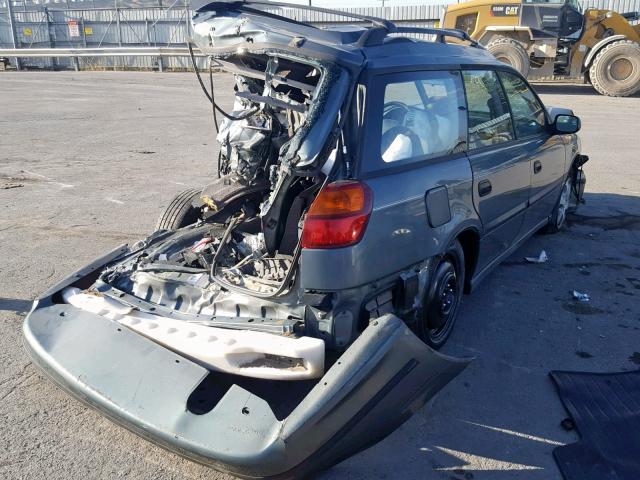 4S3BH635917302214 - 2001 SUBARU LEGACY L GREEN photo 4