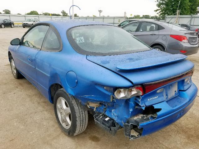 3FAKP1130YR153028 - 2000 FORD ESCORT ZX2 BLUE photo 3