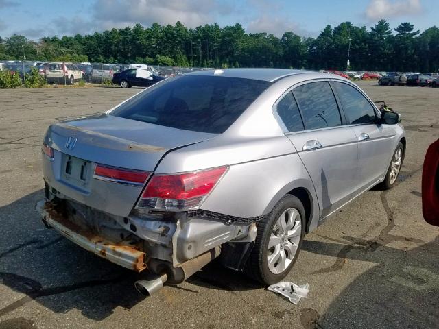 1HGCP36838A021620 - 2008 HONDA ACCORD EXL SILVER photo 4