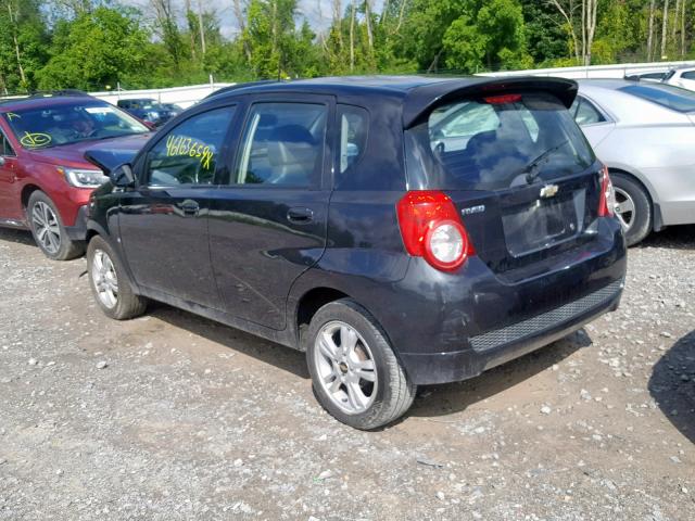 KL1TG66E59B622777 - 2009 CHEVROLET AVEO LT BLACK photo 3