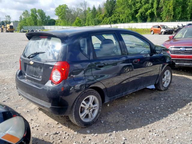 KL1TG66E59B622777 - 2009 CHEVROLET AVEO LT BLACK photo 4