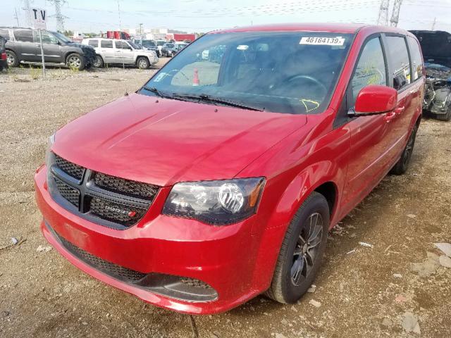 2C4RDGBG6GR218376 - 2016 DODGE GRAND CARA RED photo 2