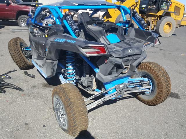 3JBVVAW47JK001439 - 2018 CAN-AM MAVERICK X BLUE photo 3