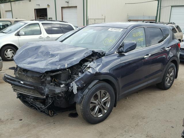 5XYZTDLB9FG251301 - 2015 HYUNDAI SANTA FE S BLUE photo 2