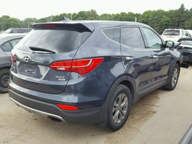 5XYZTDLB9FG251301 - 2015 HYUNDAI SANTA FE S BLUE photo 4