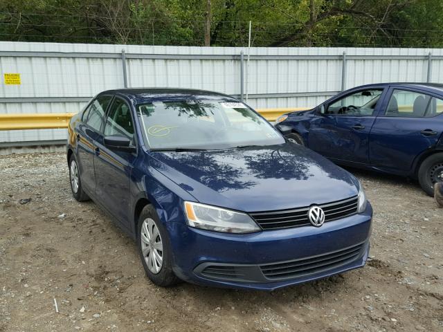 3VW2K7AJ6EM324655 - 2014 VOLKSWAGEN JETTA BASE Կապույտ լուսանկար 1