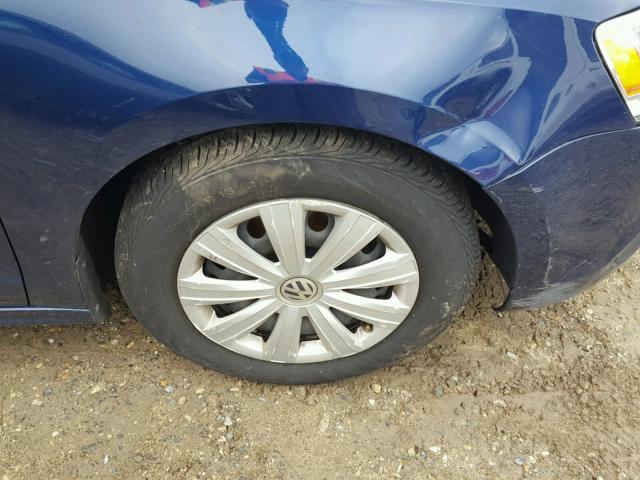 3VW2K7AJ6EM324655 - 2014 VOLKSWAGEN JETTA BASE Կապույտ լուսանկար 9