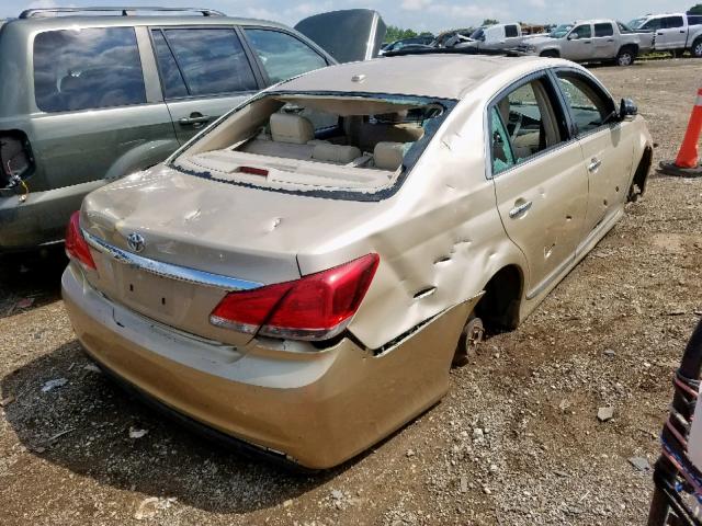 4T1BK3DB9BU376994 - 2011 TOYOTA AVALON BAS GOLD photo 4