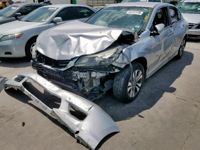 1HGCR2F36DA189545 - 2013 HONDA ACCORD LX SILVER photo 2