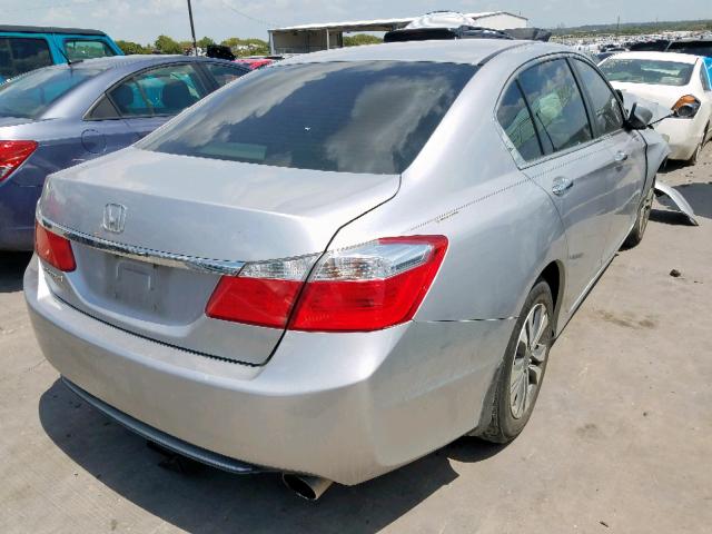 1HGCR2F36DA189545 - 2013 HONDA ACCORD LX SILVER photo 4