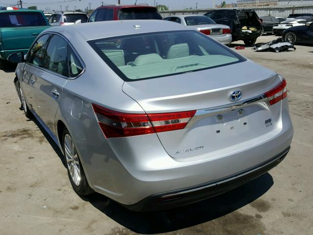 4T1BD1EBXDU013569 - 2013 TOYOTA AVALON HYB SILVER photo 3