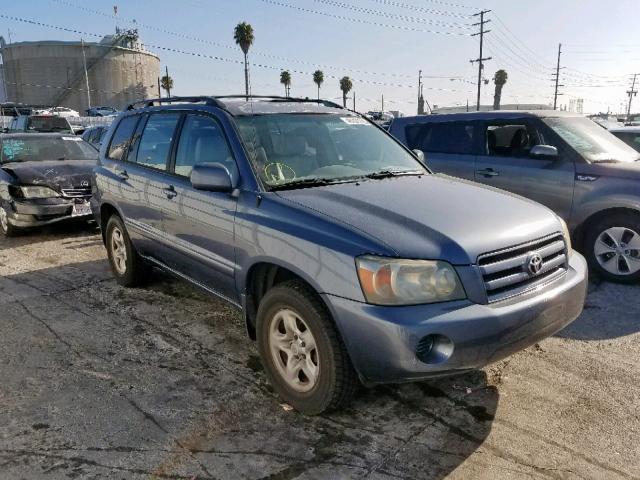 JTEDD21A850107003 - 2005 TOYOTA HIGHLANDER BLUE photo 1