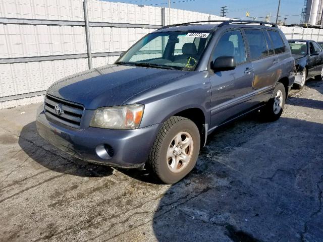 JTEDD21A850107003 - 2005 TOYOTA HIGHLANDER BLUE photo 2