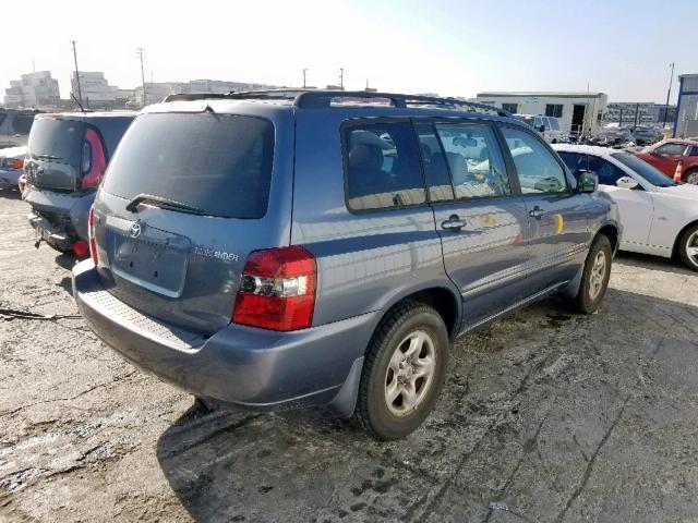 JTEDD21A850107003 - 2005 TOYOTA HIGHLANDER BLUE photo 4