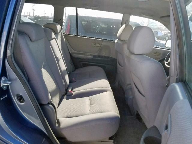 JTEDD21A850107003 - 2005 TOYOTA HIGHLANDER BLUE photo 6