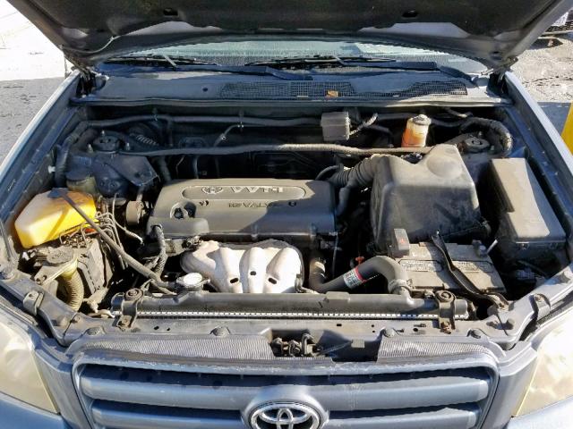 JTEDD21A850107003 - 2005 TOYOTA HIGHLANDER BLUE photo 7