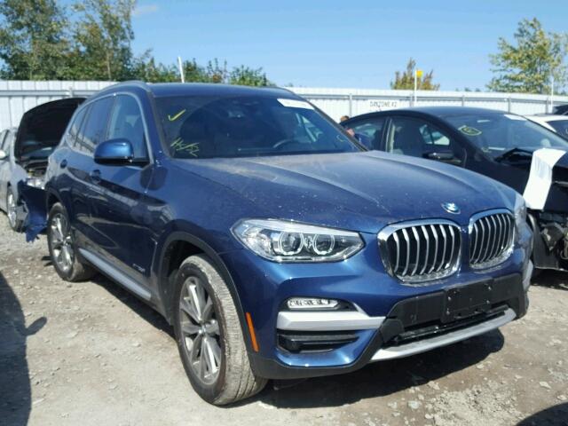 5UXTR9C57JLD64836 - 2018 BMW X3 XDRIVE3 BLUE photo 1