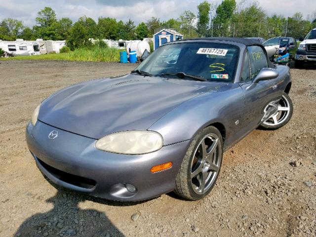 JM1NB353630307150 - 2003 MAZDA MX-5 MIATA GRAY photo 2