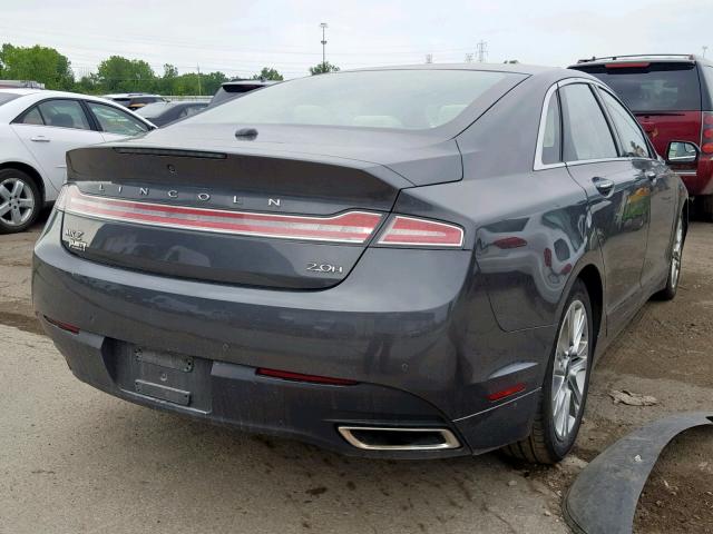 3LN6L2LU6FR607679 - 2015 LINCOLN MKZ HYBRID GRAY photo 4