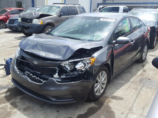 KNAFX4A83E5089166 - 2014 KIA FORTE EX GRAY photo 2