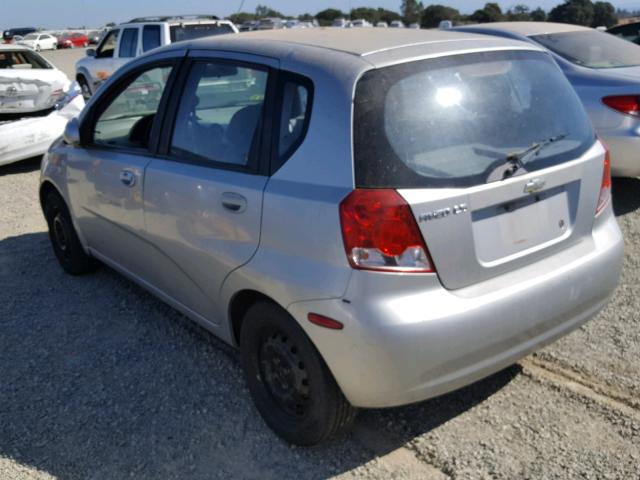 KL1TD62685B362781 - 2005 CHEVROLET AVEO BASE Сұр фото 3