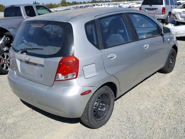 KL1TD62685B362781 - 2005 CHEVROLET AVEO BASE Сұр фото 4