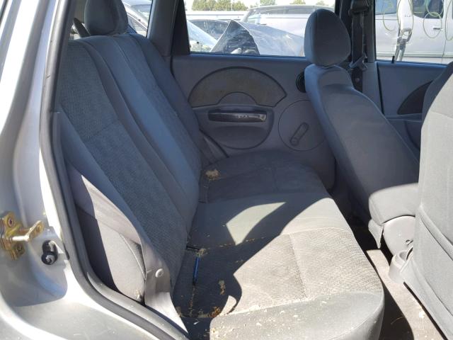 KL1TD62685B362781 - 2005 CHEVROLET AVEO BASE Сұр фото 6