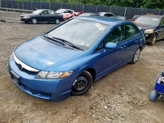 2HGFA1F54AH573790 - 2010 HONDA CIVIC LX BLUE photo 2