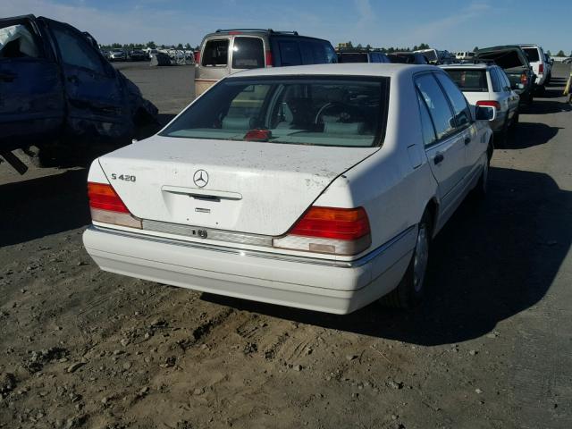 WDBGA43E1SA197461 - 1995 MERCEDES-BENZ S 420 WHITE photo 4