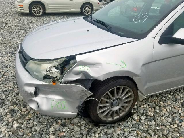 1FAHP3GN9BW114120 - 2011 FORD FOCUS SES SILVER photo 9