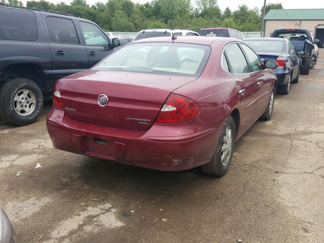 2G4WD582861225003 - 2006 BUICK LACROSSE C MAROON photo 4