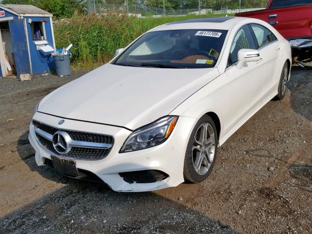 WDDLJ6HB1FA139582 - 2015 MERCEDES-BENZ CLS 400 4M WHITE photo 2