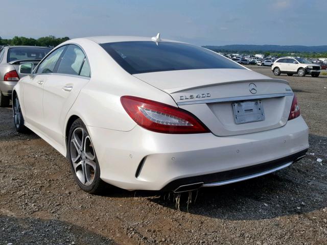 WDDLJ6HB1FA139582 - 2015 MERCEDES-BENZ CLS 400 4M WHITE photo 3