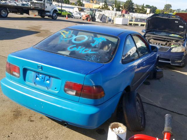 1HGEJ6225TL033326 - 1996 HONDA CIVIC DX BLUE photo 4