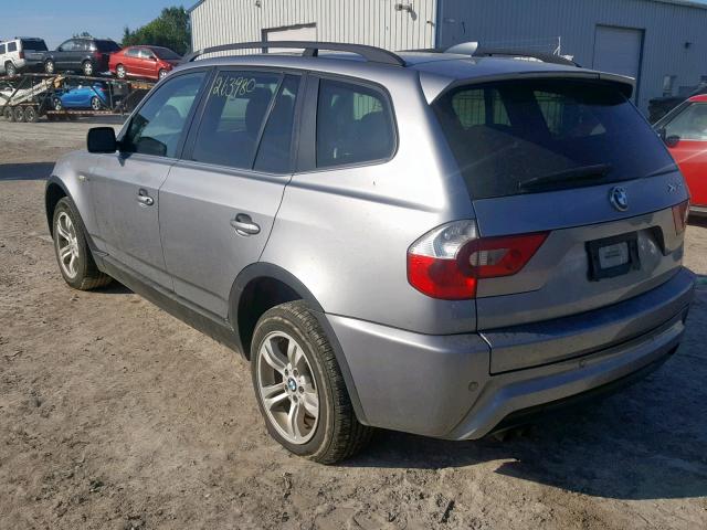 WBXPA93446WG77210 - 2006 BMW X3 3.0I SILVER photo 3