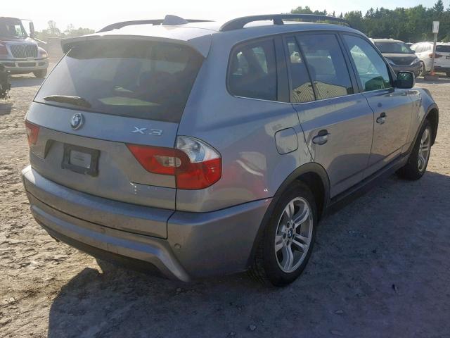 WBXPA93446WG77210 - 2006 BMW X3 3.0I SILVER photo 4