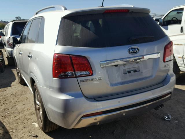 5XYKWDA26DG394604 - 2013 KIA SORENTO SX SILVER photo 3