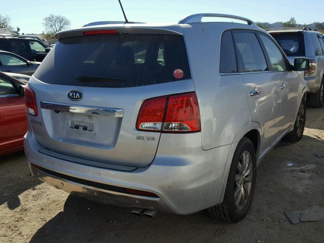 5XYKWDA26DG394604 - 2013 KIA SORENTO SX SILVER photo 4