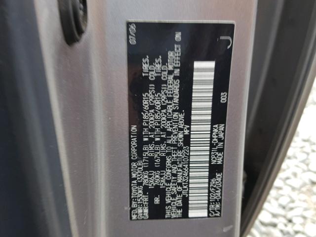 JTLKT324664107223 - 2006 TOYOTA SCION XB Күміс фото 10