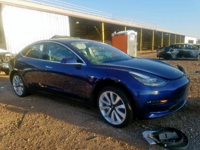 5YJ3E1EA3JF155148 - 2018 TESLA MODEL 3 BLUE photo 1