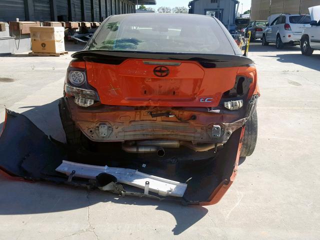 JTKJF5C76FJ008107 - 2015 TOYOTA SCION TC ნარინჯისფერი ფოტო 9