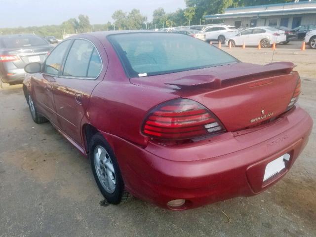 1G2NF52E74C121014 - 2004 PONTIAC GRAND AM S BURGUNDY photo 3