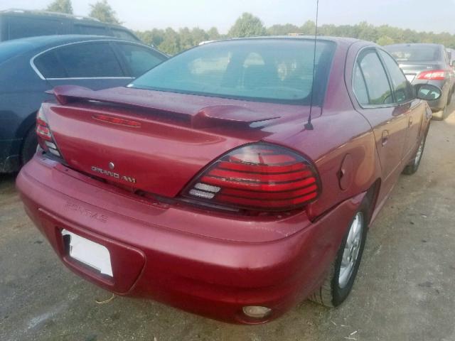 1G2NF52E74C121014 - 2004 PONTIAC GRAND AM S BURGUNDY photo 4