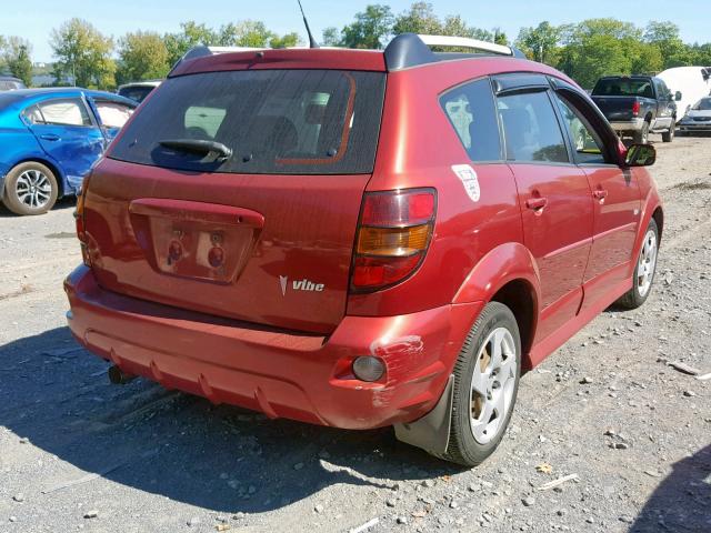 5Y2SL65856Z451740 - 2006 PONTIAC VIBE RED photo 4