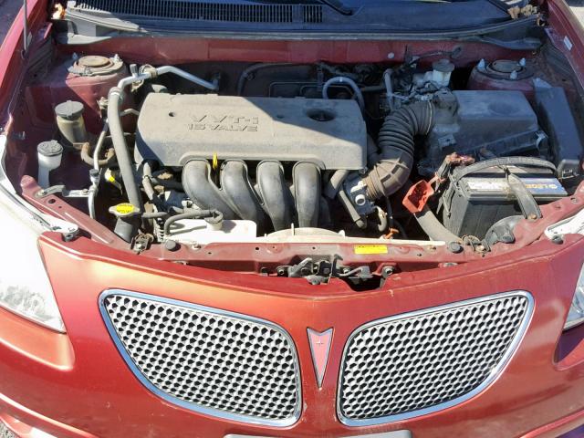 5Y2SL65856Z451740 - 2006 PONTIAC VIBE RED photo 7