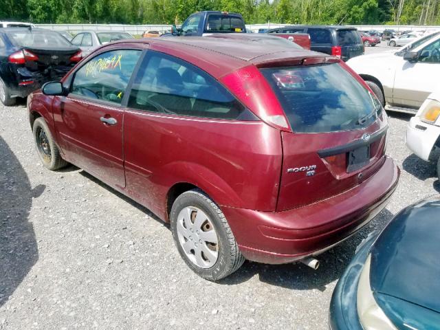 1FAHP31NX7W135381 - 2007 FORD FOCUS ZX3 RED photo 3