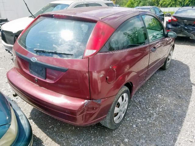 1FAHP31NX7W135381 - 2007 FORD FOCUS ZX3 RED photo 4