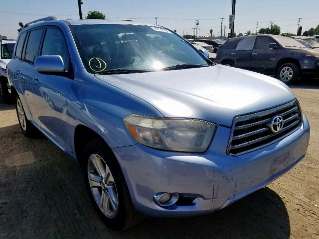 JTEDS43A082017075 - 2008 TOYOTA HIGHLANDER BLUE photo 1