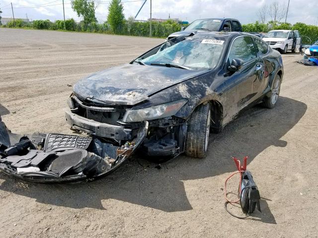 1HGCS22858A802136 - 2008 HONDA ACCORD EXL BLACK photo 2