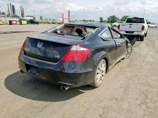 1HGCS22858A802136 - 2008 HONDA ACCORD EXL BLACK photo 4